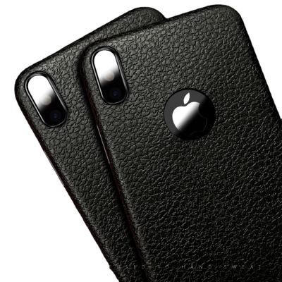 China Anti-drop Lychee Grain TPU Cases For iPhone 10 Ultra Thin Lychee Leather Cell Phone Case For iPhone X for sale