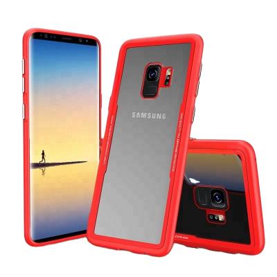 China Fanshion Ready to Ship 3 in 1 Clear Glass Color Phone Bumper Case for Samsung Galaxy S9 Iphone13 for sale