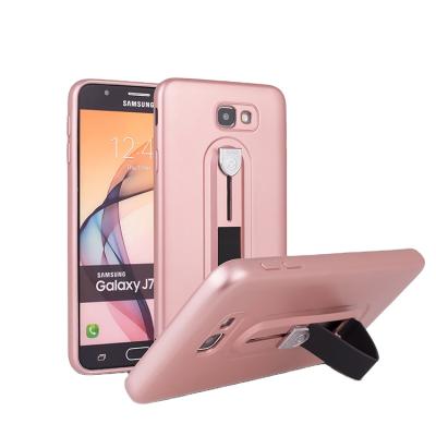 China New Design Hidden Finger Ring Holder Anti-fall Mobile Phone Cover For Samsung J7 Matte Key Case For J7 for sale