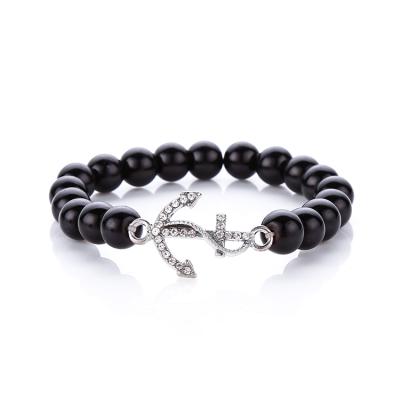 China BOHEMIA Exquisite Ornament Black Latest Arrival Natural Stone Diamond Beads Bracelet for sale