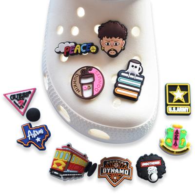 China Hot Selling Shoe Clog Charm Amazon Design Cartoons New Charm PVC Shoe Decorations Designer Charms For Croc DIY for sale