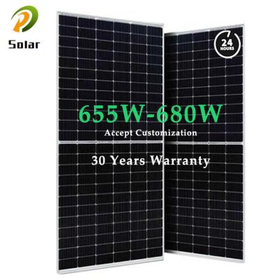 China Outletl Mono Crystalline Silicon Factory High Quality Solar Panels 655W 670W 680W Solar Panels for sale