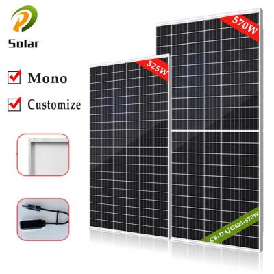 China Monocrystalline Silicon Factory Direct Sale 525W 530W 540W 550W 560W 570W Mono Bifacial Photovoltaic Panel for sale