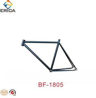 China Road Bikes High Quality Fixed Carbon Steel 700C Cheap Black Bike Frame OEM Speed/Road Bike Parts for sale