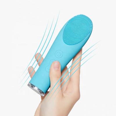 China Wholesale Waterproof Portable Electric Silicon Face Scrubber Silicone Acne Treatment Sonic Vibrating Brush Pore Cleansing Remover for sale