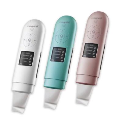 China Personal DEEP CLEANSING Ultrasonic Facial Spatula Sonic Skin Care Scrubber Machine for Face Cleansing and Dead Skin Peeling for sale