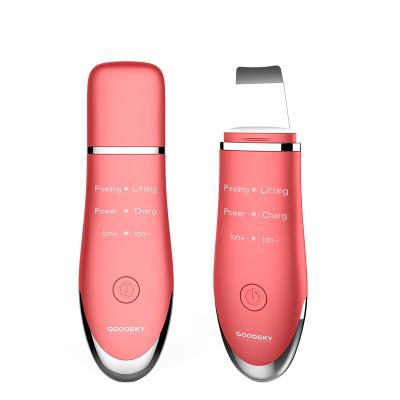 China GOOGSKY DEEP CLEANSING Peeling Beauty Machine Ultrasonic Facial Skin Scrubber Spatula for Deep Cleansing Face for sale