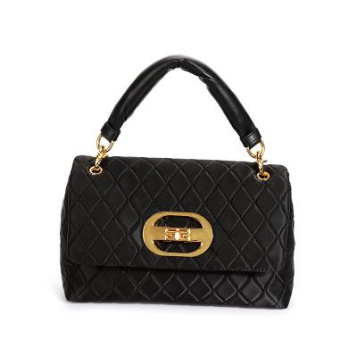 China Large capacity rhombus cross anti-theft small square bag female upper sense - soft casual body bag fashion shoulder handbag for sale