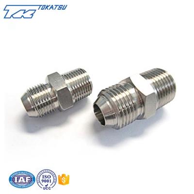 China Good Quality China OEM NPT JIC Stainless Steel Pipe Joint Flexible Stainless Steel Adapter Hydraulic Fitting for sale