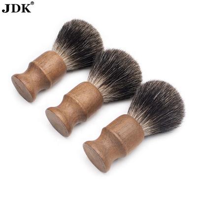 China Badger Barber Handle Shaving Brush Super - wooden men's shaving brush for luxurious lather for sale