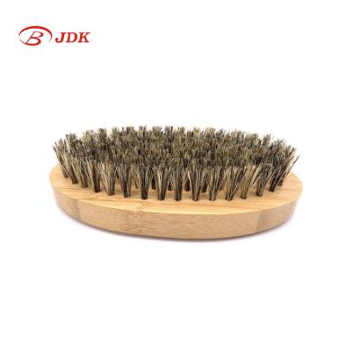 China Duct JDK Bamboo Handle Pure Boar Hair Beard Brush Hair Products Private Label For Barber for sale