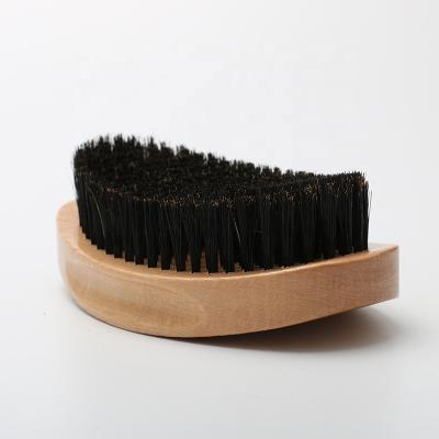 China Shaving Brush Oval 360 Wave Brush Boar Bristle Beard Brush Men's Beard Brush for sale