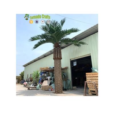 China Eco-friendly Materials Landscaping Height 7.5m Artificial Trunk 4.50m Large Data Palm Tree Wholesale for sale