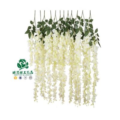 China Zhen Xin Qi Natural Touch Opens Wedding 1Pc Artificial Flowers Wisteria Flower Wall Hanging Decor for sale