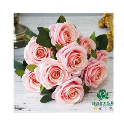 China Eco-friendly Materials Zhen Xin Qi Crafts Wholesale Single Head Long Stem Silk Roses For Sale for sale