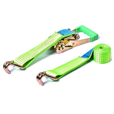 China Polyester Cam Buckle Tie Down Cargo Strap Belt / Cargo Belt Tensioning Belt for sale