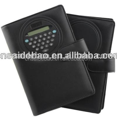 China Wholesale Custom Leather Magnetic 6 Ring PU Organizer /Agendas/Planners With Calculator for sale