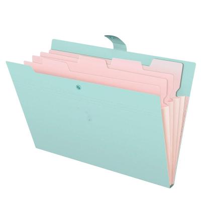 China Fashionable PU/PVC Leather A4 Paper Expanding Folder Pockets Accordion Document Organizer Folder for sale