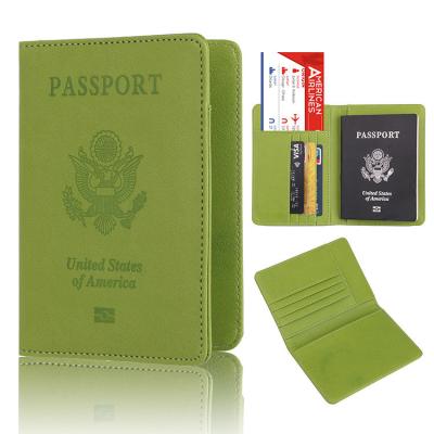 China Passport Holder Customized 4x3 PU Leather Passport Holder Vaccine Passport Holder USA Passport Airtag Holder for sale