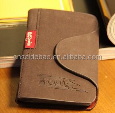 China 100% Eco-friendly Custom Leather Card Holder/Pu/ID Name Card Holder For Business/Travel for sale