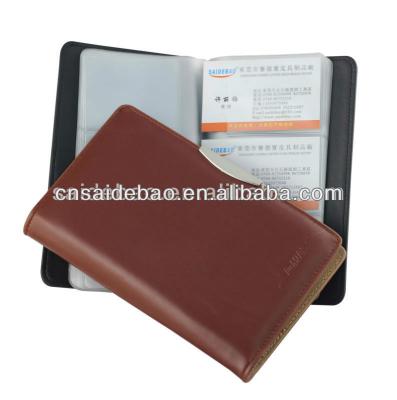 China Business Card Simple Design Leatherette Card Holder Pocket Album for Business Card/Credit Card for sale