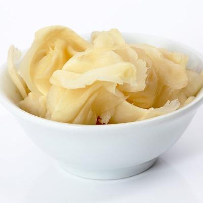 China Delicious Nutritious Preserved Sushi Ginger Slice White Pickled Ginger for sale