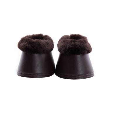 China Brown Sheepskin Bell Boots Durable Custom Cheap Rubber Bell Boots for sale