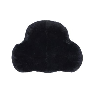 China Black Horse Sheepskin Saddle Cover Durable Saddle Cover Riding Equipment Cheap Seat Cover for sale