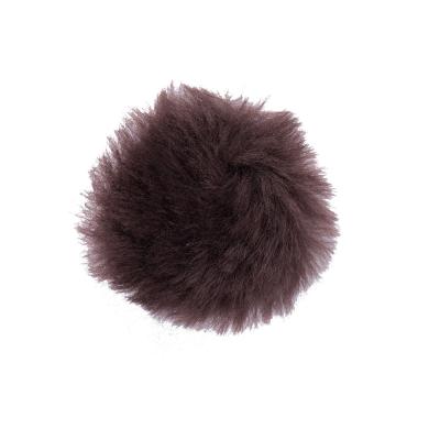 China Durable Sheepskin Round Pad Leather 50mm Diameter With Hook Side for sale