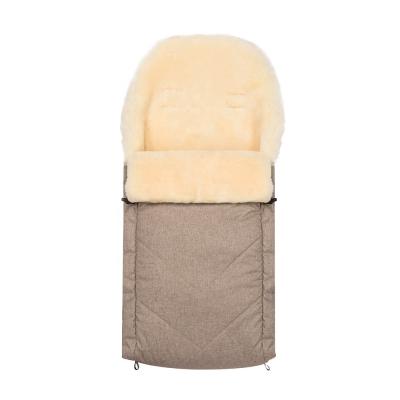 China Best High Quality Antibacterial Footmuff Baby Sheepskin Sack Baby Winter Blue Infant Sleeping Bag for sale