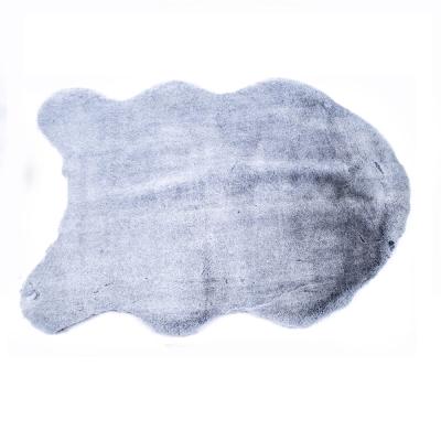 China Real Lamb Customized Color Sheepskin Rug Australia Gray Baby Sheepskin Rug for sale