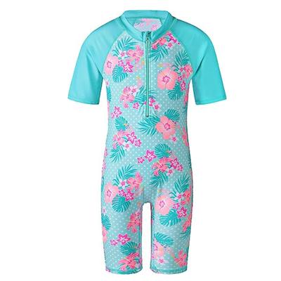 China QUICK DRY Soft and Smooth Girls' Swimwear at 3-10 Years One Piece Swimwear with Zipper UPF 50+ UV for Swimming Pool for sale