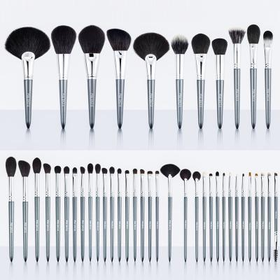 China Angular Blush 44 Pcs Cosmetic Brushes With Wooden Handle Made Of Goat Hair, Horse Hair And Civet Hair for sale