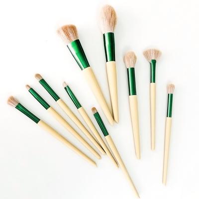 China Angular Blush Log Color Solid Color Can Be Customized With 10 Cosmetic Brushes for sale