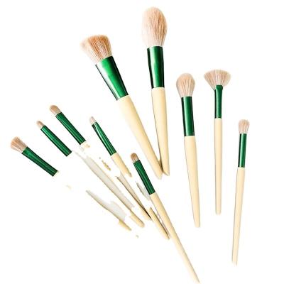 China Angular blush Four Seasons travel white green shierbility 10 pack goth makeup brush 500 piece brush for sale