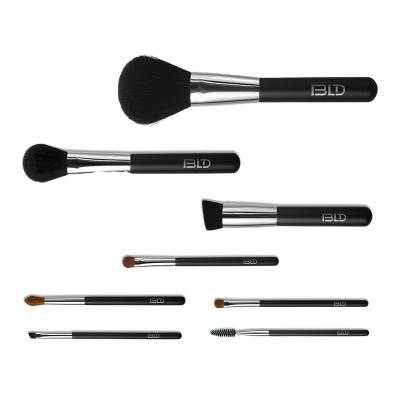 China Angular Blush Goth Hair 8pcs 8 Piece Black Cosmetic Brush Synthetic Makeup Brush 500 Piece Wood Beauty Brush Set Cosmetics Tools 500 Pcs Supply OEM Services Bucket Trial for sale