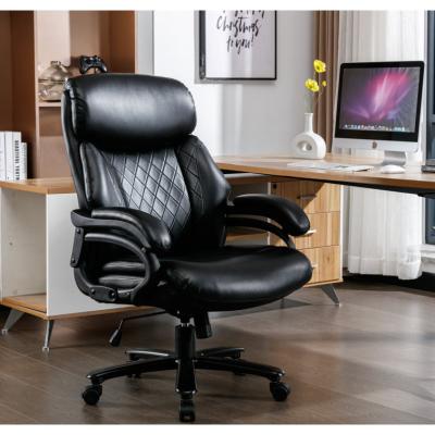 China Adjustable (height) Modern luxury leather home office swivel chair office chair leather executive for sale