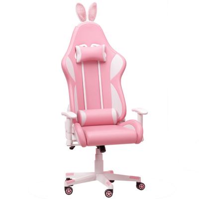 China Other Pink Computer Pc Game Chair Gaming Pu Leather Silla Gamer Massage Racing Gaming Chair for sale