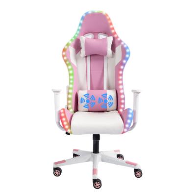 China Other Full Massage Lumbar Support Speakers Music Ergonomic Sillas Gamer Pro Led Gaming Chair RGB Lights Gaming Chair with Speakers for sale