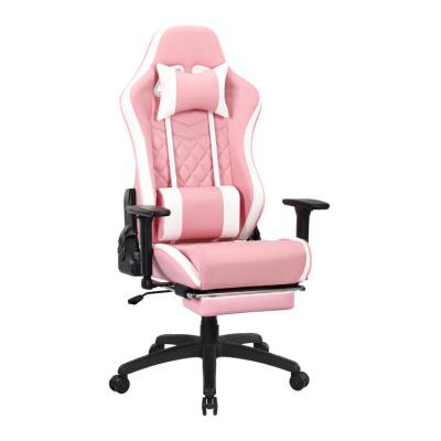 China Other Pink led rgb computer PC gamechair gaming pu leather gamer massage racing gaming chair for sale