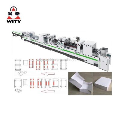 China food & High Speed ​​Automatic Beverage Factory Cardboard Boxes Folding And Gluing Machine For Food Box Package With Pre-folding And Crash Lock Bottom for sale