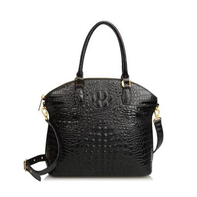 China Fashion Women's Designer Crocodile Large Top Handle Genuine Leather Handbags for sale