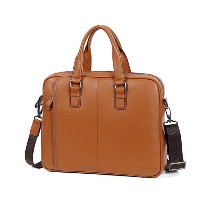 China Fashion Horizontal Inclined Cross Men's Leather Briefcase Wholesale Water Resistant Men Bag Leather Handbag for sale