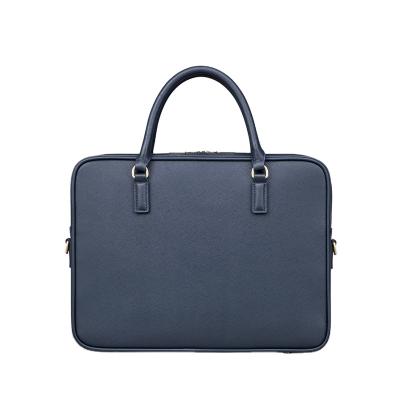 China RFID OEM Luxury Genuine Leather Men's Business 15inch Laptop Briefcase for sale