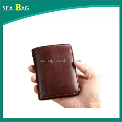 China Western Popular Fashionable Genuine Leather Bifold Wallet Men's Wallet for sale