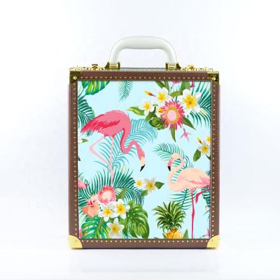 China Custom Luxury Fashion Logo Travel Gift Box Leather Small Storage Box Luggage Suitcase for sale