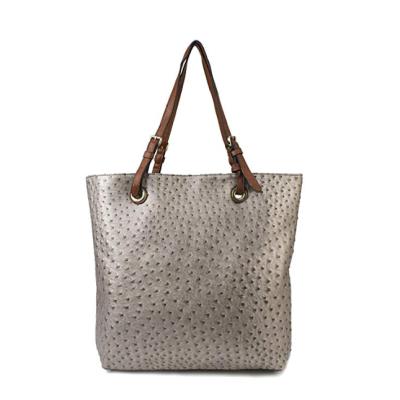 China GENUINE LEATHER handbag tote bag ostrich leather large for women factory wholesale for sale