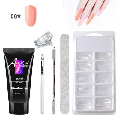 China Wholesale Fashionable Professional UV Nail Set Art Extension Brush Quick Building Crystal Glue Nail Tips Gel Nail Mold for sale