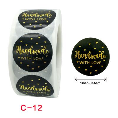 China High Quality Waterproof Gold Foil Stamping Logo Label Stick Baking Stickers for sale