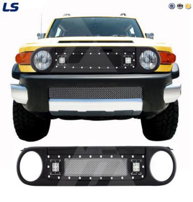 China Black Stainless Steel Wire Mesh Packaged Grille with Two LED Lights for 07-15 Toyota Fj Cruiser for sale